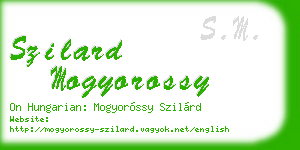 szilard mogyorossy business card